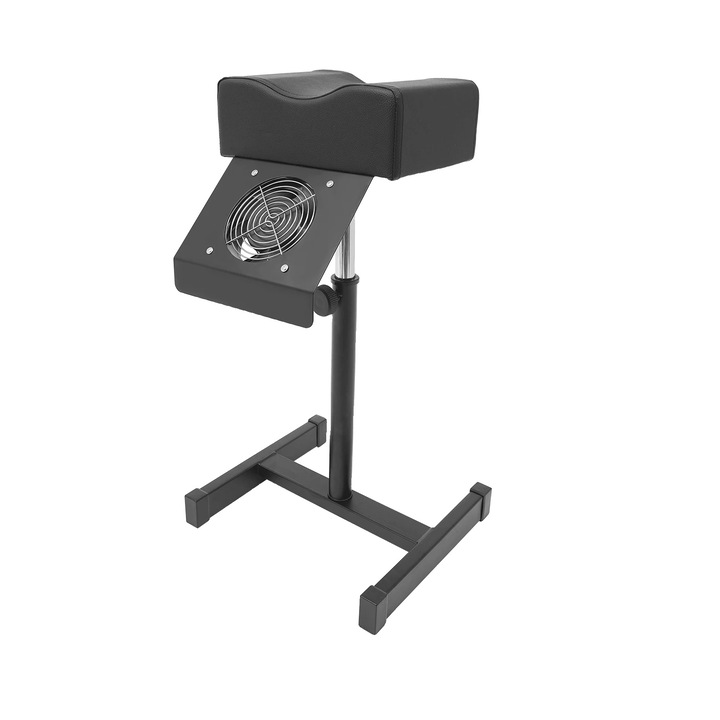 Scaun de pedichiura cu ventilator pentru curatarea prafului, inaltime ajustabila, ergonomic, negru, 31x28x45cm