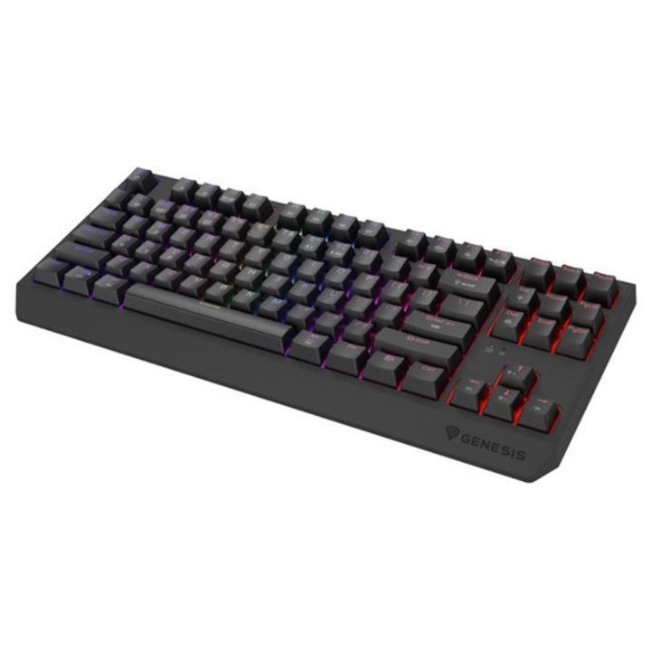 Безжична геймърска клавиатура Genesis Thor 230 TKL, Черен, Wireless