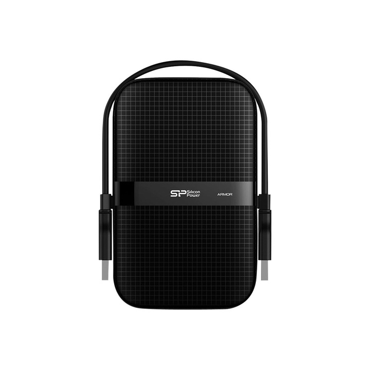 Външен HDD SILICON POWER Armor A60, 2TB, USB 3.2, черен