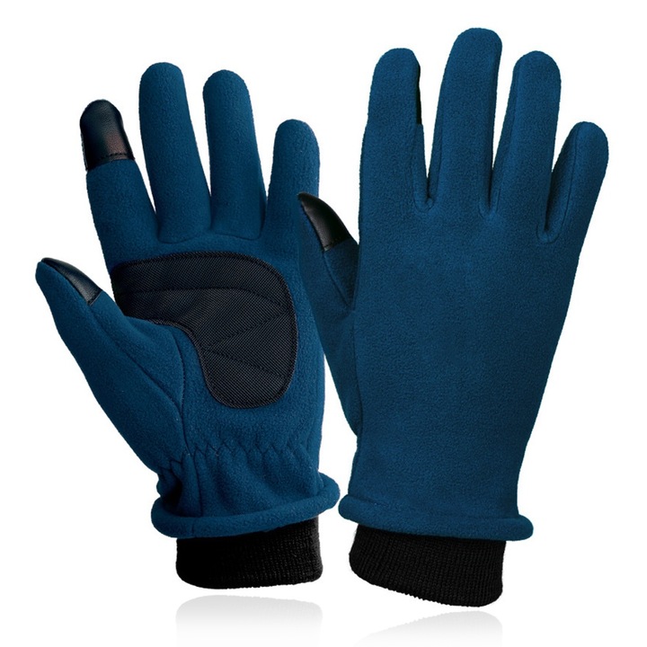 Manusi QttvbTna, touchscreen, impermeabile, albastru marin, Bleumarin, One-Size