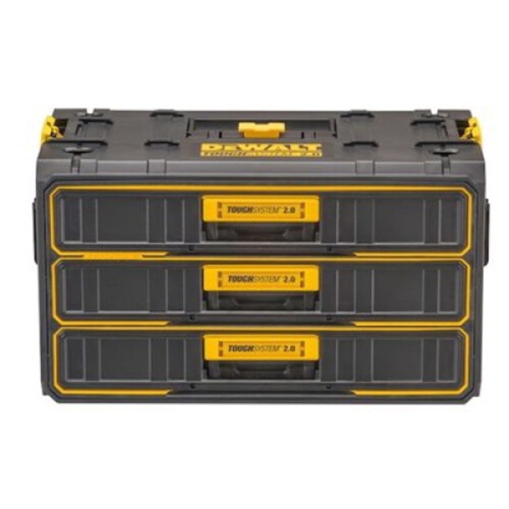 Cutie organizatoare DEWALT TOUGH SYS.2.0, cu sertare, negru/galben
