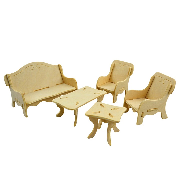 3D дървен пъзел, longziming, комплект мебелни аксесоари, приятен външен вид, екологичен, нетоксичен