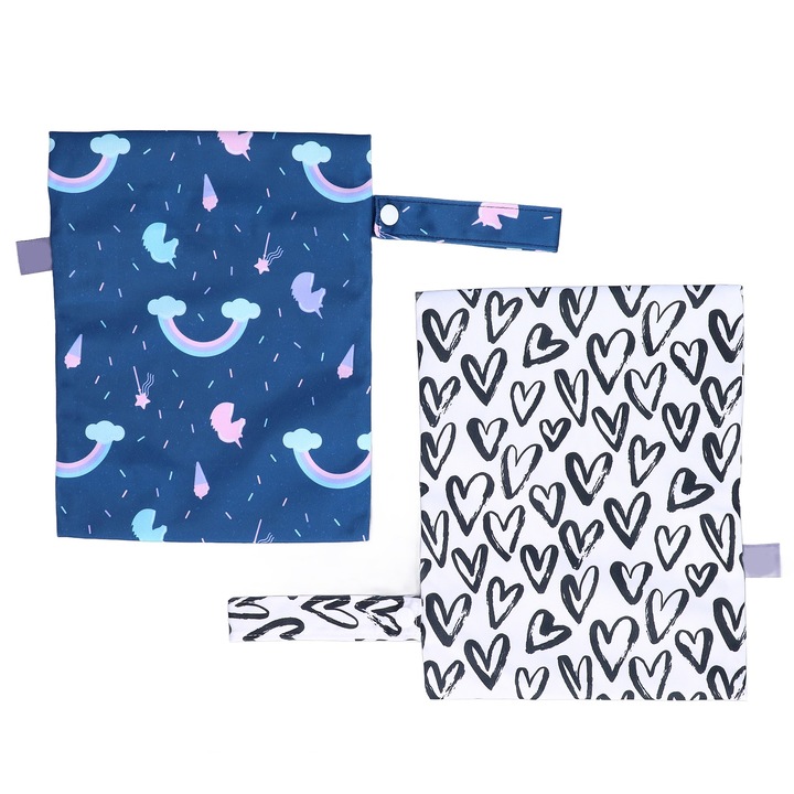 2 db pelenkázótáska készlet, hordozható, strapabíró