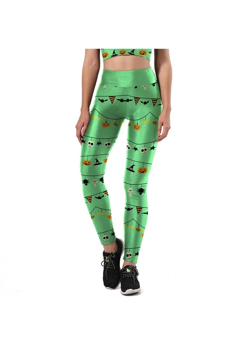 Női harisnyanadrág, AMRINUGL, poliészter/spandex, Halloweenre, zöld