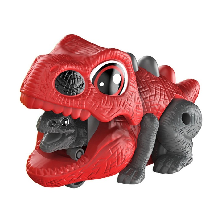 Interaktív gyerekjáték, Jormftte, dinoszaurusz autó, 14x7x9cm, ABS anyag