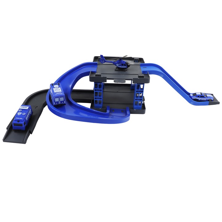 Interaktív gyerekjáték, Jormftte, parkolópálya 2 sínnel, barkács összeszerelés, többszínű, 3D