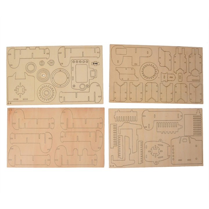 3D дървен пъзел стая, образователна играчка за деца, екологичен, комплект