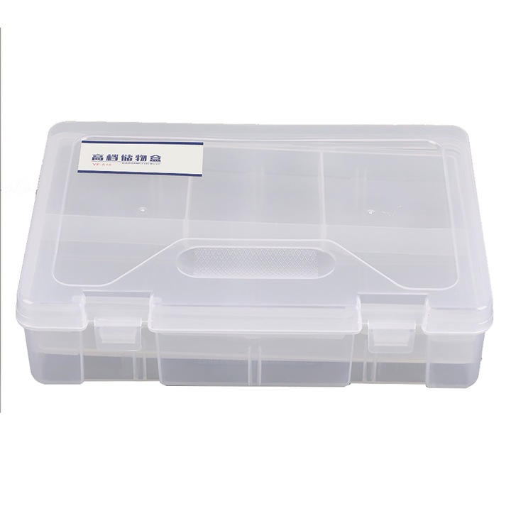 Penar Jormftte, transparent, capacitate mare, material plastic, cu separator ajustabil