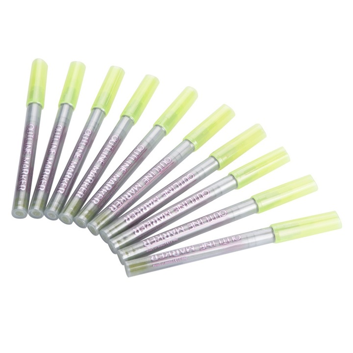 Jormftte 10 db-os filctoll készlet, 6 szín, alkohol alapú tinta, üdvözlőlapokhoz, fotóalbumhoz