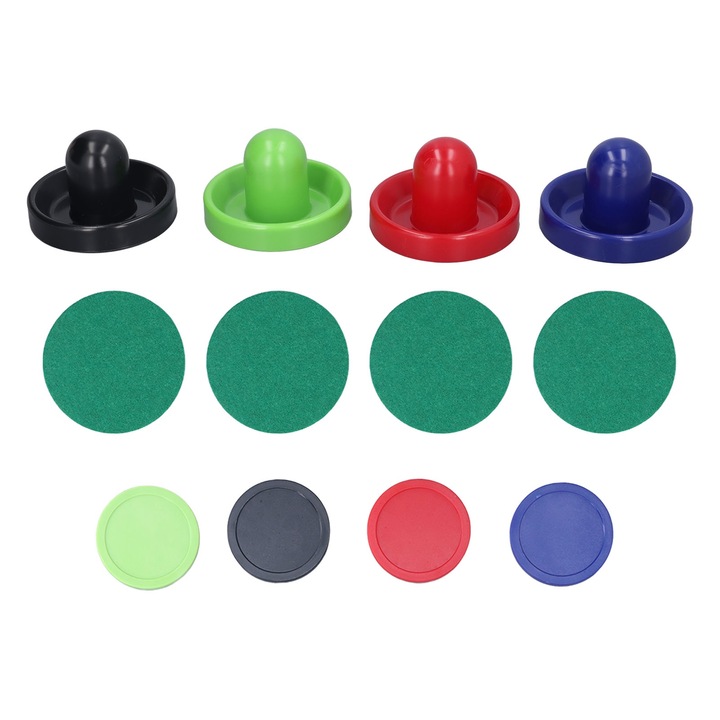 12 darabos air hockey kiegészítő készlet, Jormftte, 96mm, műanyag, zöld