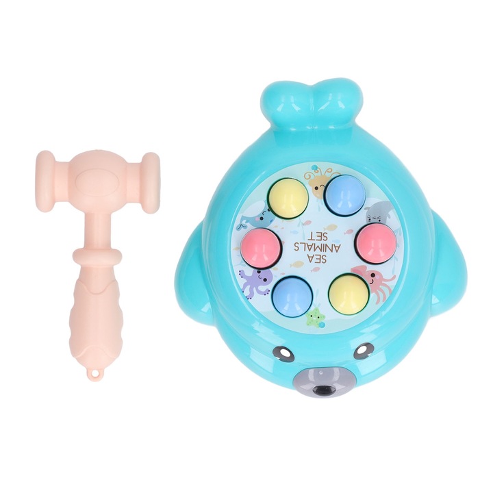 Interaktív játék gyerekeknek, Jormftte, ütős játék, fóka alakú, többféle szín, műanyag, 30x20cm