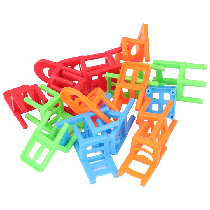 Interaktív gyerekjáték, Jormftte, székes egyensúlyozó játék, motoros készségek fejlesztése, különböző színek, készlet 2 vagy több játékosnak