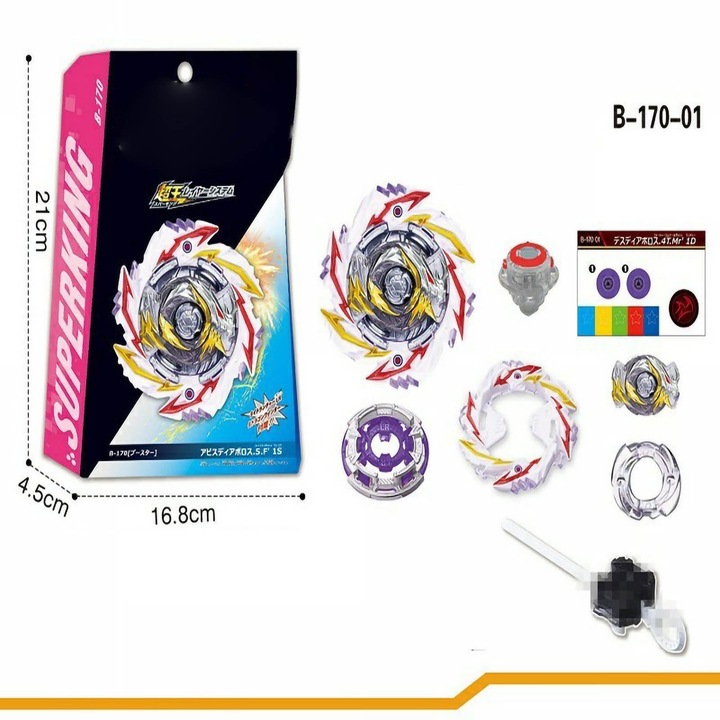 Борбена игра с жироскоп, преносима забавна играчка с жироскоп за възрастни с изстрелвачка, подарък за рожден ден