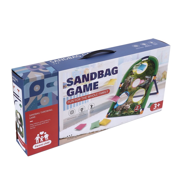 Jormftte társasjáték, babzsákos játék készlet, beltéri/kültéri, biztonságos, könnyen használható