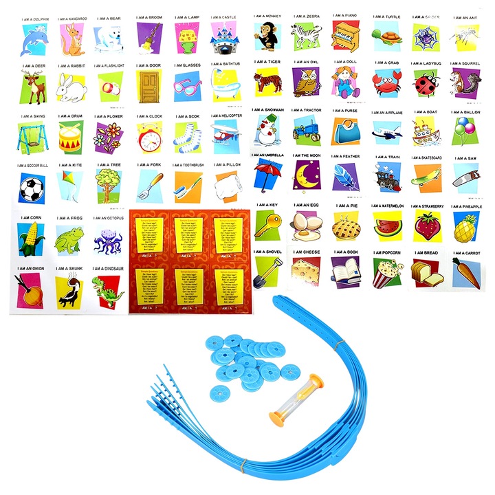 Társasjáték, Jormftte, Guess What I Am, 66 kártya, többszínű