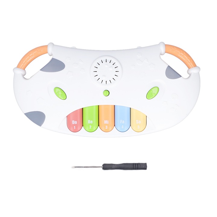 Jormftte elektronikus zongora gyerekeknek, 5 billentyű, rajzfilm állat design, 3 év+