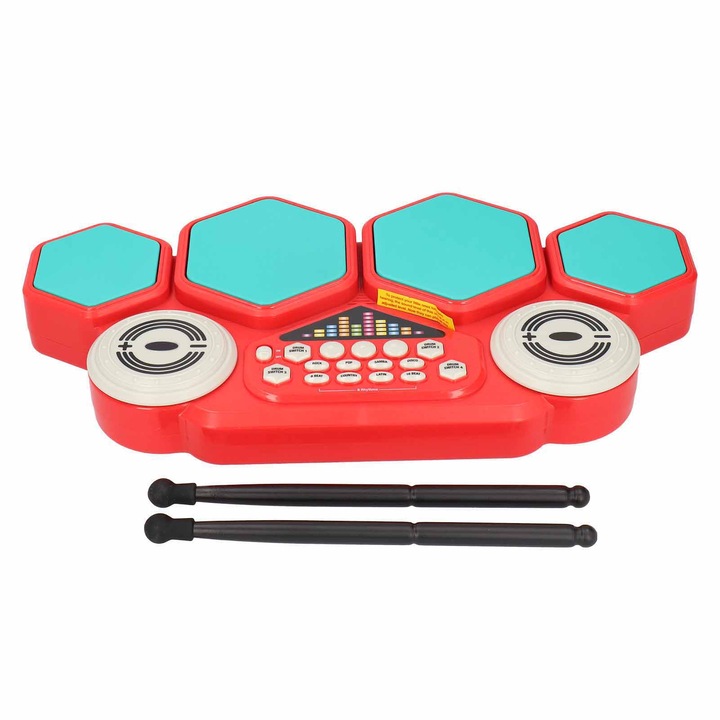 Jormftte elektronikus dobok gyerekeknek, verőkkel, élénk hangzással, könnyen hordozható