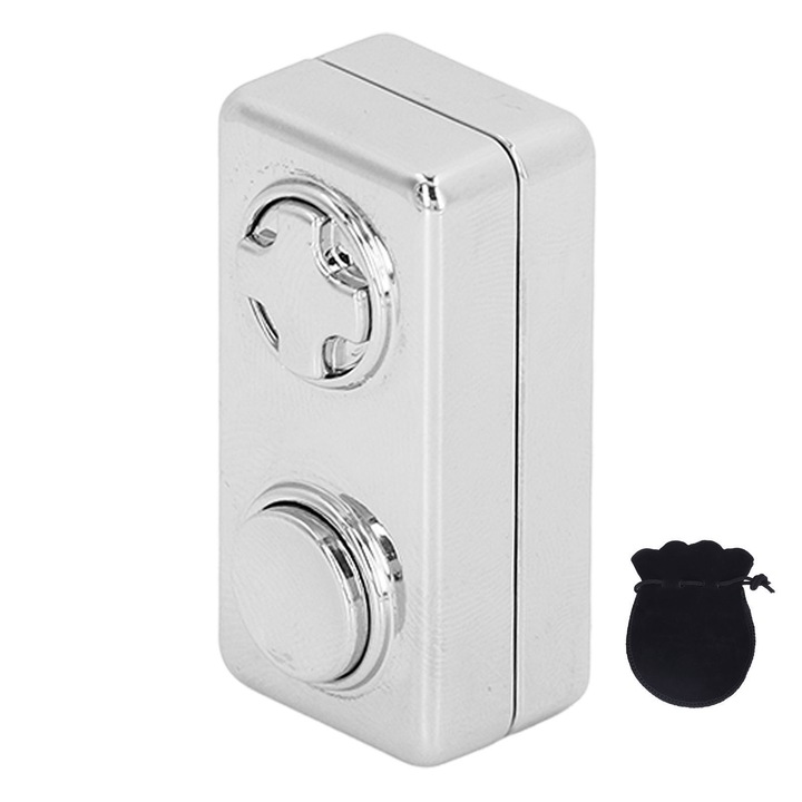 Mágneses csúszka Szenzoros játék Téglatest alakú 2 gomb Stresszoldó Ujjbegy játék Nyomócsúszka játék Ezüst