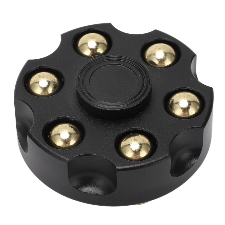 Ujjbegy giroszkóp játék, levehető, stresszoldó, forgó fém, dekompressziós játék otthoni irodába, fekete