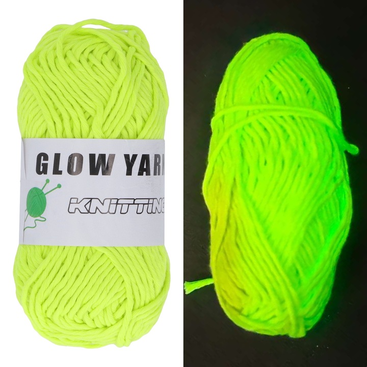 Jormftte vastag világító fonal, 50m, többszínű, horgoláshoz és kötéshez