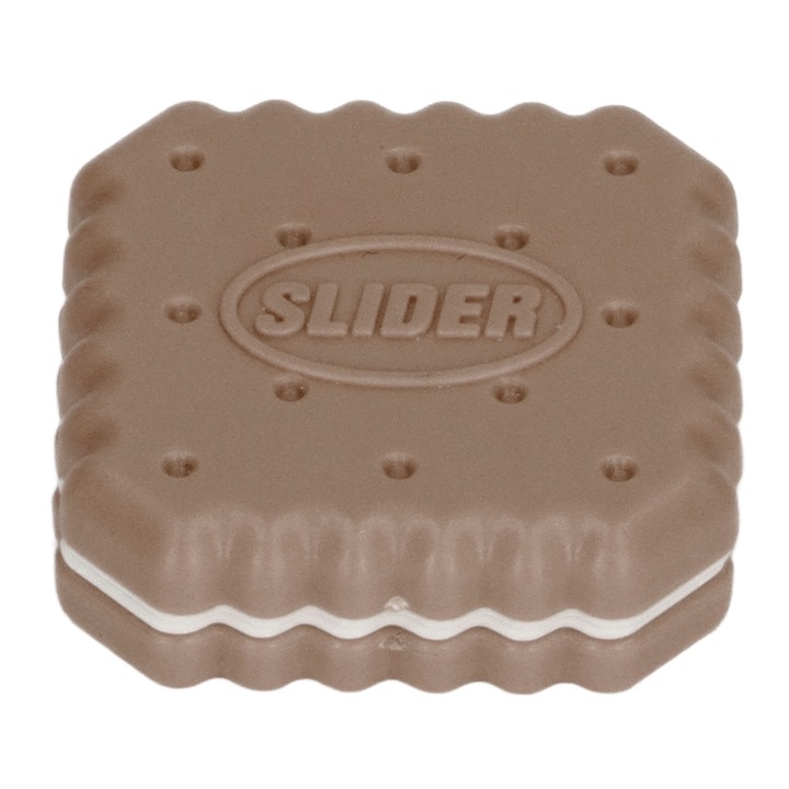 Mágneses csúszka játék Keksz megjelenés Stresszoldó szorongás Ujjbegy nyomó csúszka játék Barna