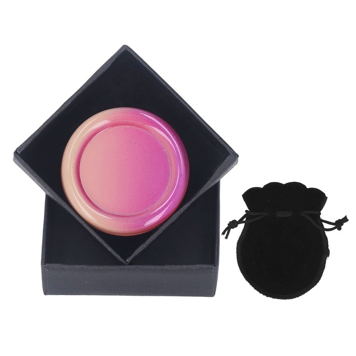 Haptikus érme férfiaknak és nőknek, fém mágneses tolóka stresszoldásra, szorongás elleni érzékelő játék irodába, utazáshoz, rózsaszín