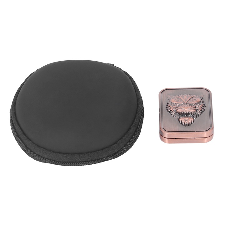 Fém tolóka koponya mágneses hordozható gravírozott kattintós stresszoldó csúszka irodai játékhoz, lila, bronz