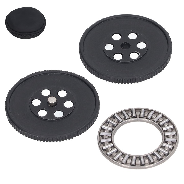 Haptikus érme fém csúszkával felnőtteknek, ujjbeggyel csúsztatható játék stresszoldásra ADHD esetén, fekete