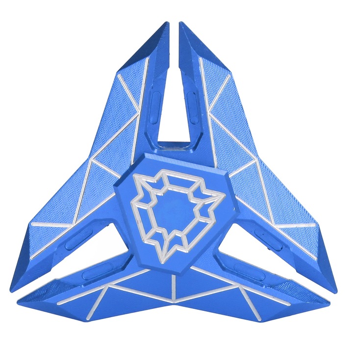 Ragyogó színű ADHD forgó ujjjáték, hordozható, irodai, stressz- és szorongásoldó, csapágyas kézforgó játék, kék