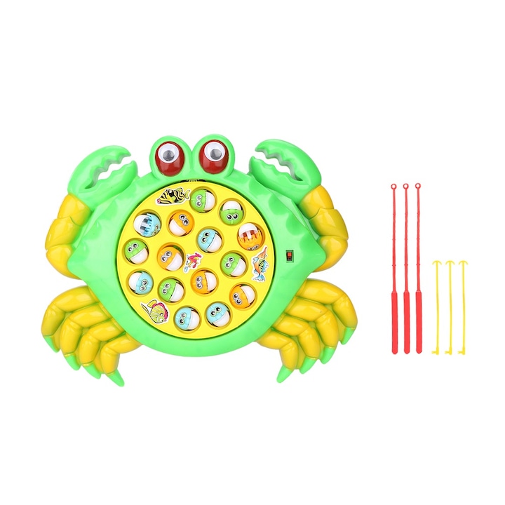 Interaktív játék gyerekeknek, Jormftte, horgász szett, forgatható design, élénk színek