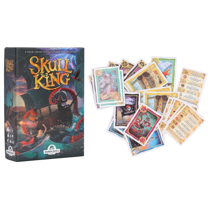 Társasjátékok, Jormftte, kalóz témájú kártyajáték készlet, családi interakció, 2-6 játékos, többszínű