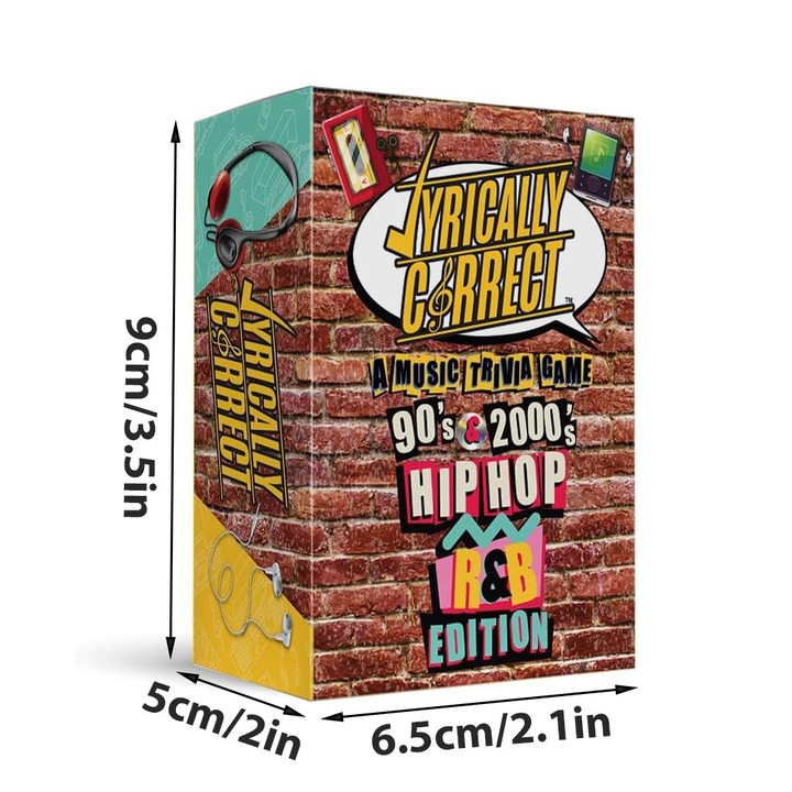 Társasjáték, 140 kérdéskártya és 10 kihíváskártya, R&B és hip-hop zene, 2+ játékos, korlátlan szórakozás
