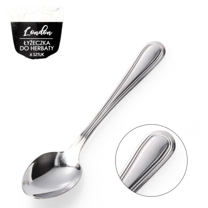 Комплект прибори за хранене Chomik, 6 чаени лъжички, Лондон