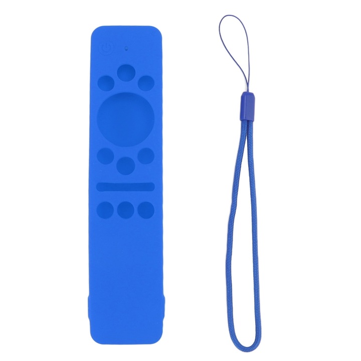 Husa de protectie din silicon pentru telecomanda Samsung, AMRINUGL, antiderapanta, lavabila, 170x40x20mm, set cu snur