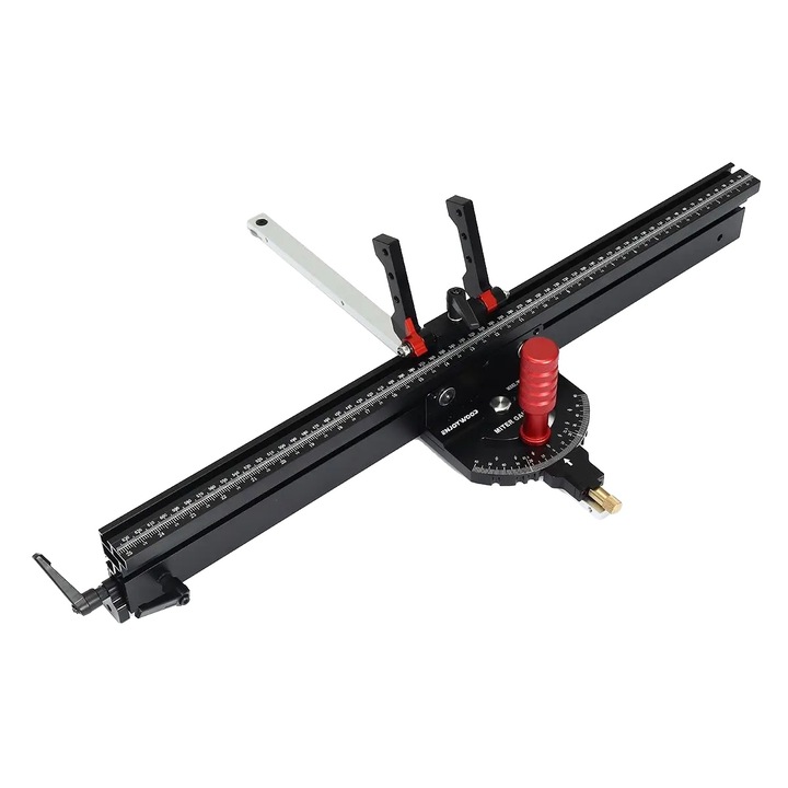 Mitra pentru prelucrarea lemnului, constructie din aliaj de aluminiu, gard extins de 600-1200 mm, ecartament si gard