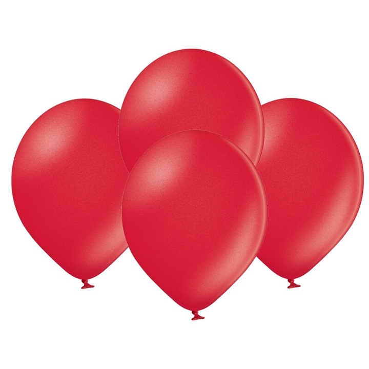 Tamipol metál lufik, 9", 100 db-os szett, piros