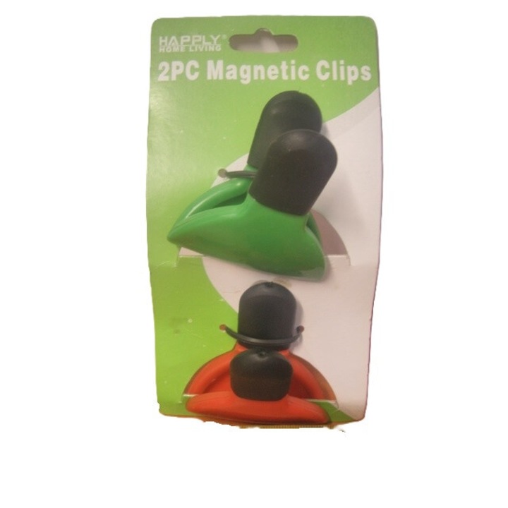 Комплект от 2 щипки Quatro с магнит, многоцветни