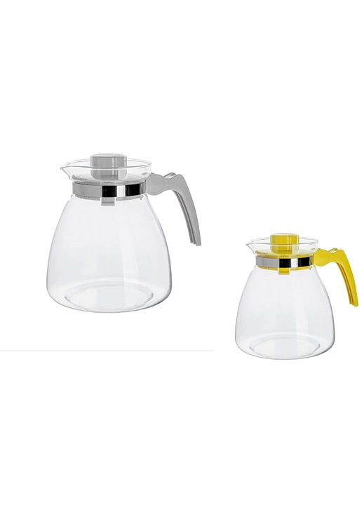 Tragar Teáskanna, 2,1l, hőálló, boroszilikát üveg, többszínű
