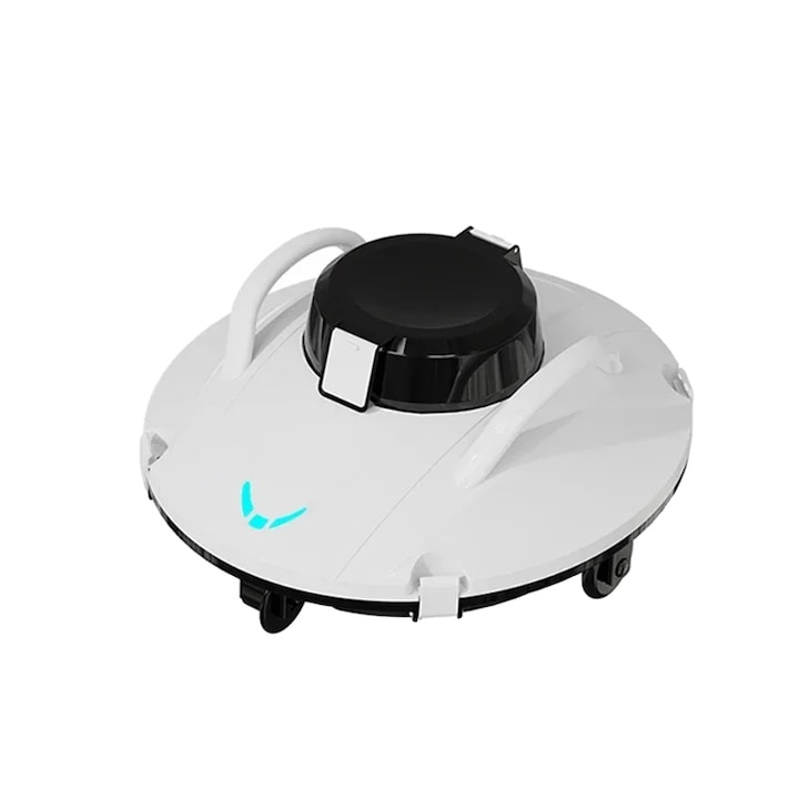 Роботизирана прахосмукачка за басейн, 5000mAh, ефективна засмукваща производителност, бяла, 36.7x31x16.6cm