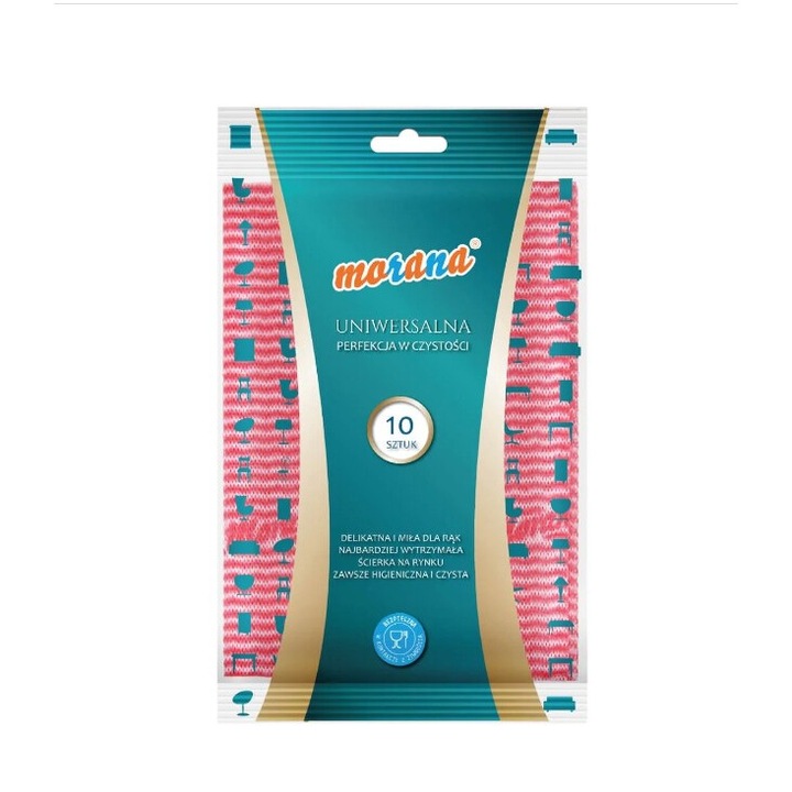 Lavete universale 10 bucati MORANA, rezistente, sigure pentru contactul cu alimentele, multicolor