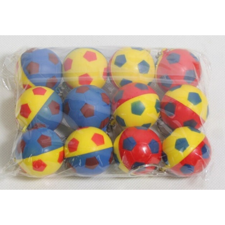 12 darabos kulcstartó készlet, Midex, labda, katicabogár