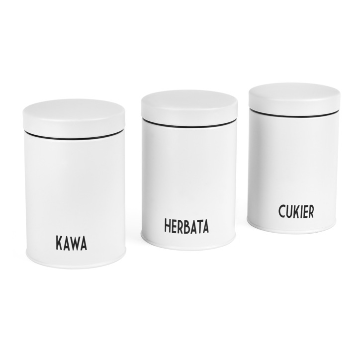 Комплект от 3 контейнера за храна Tadar, 1.3 л, бели, 11x16.5 см