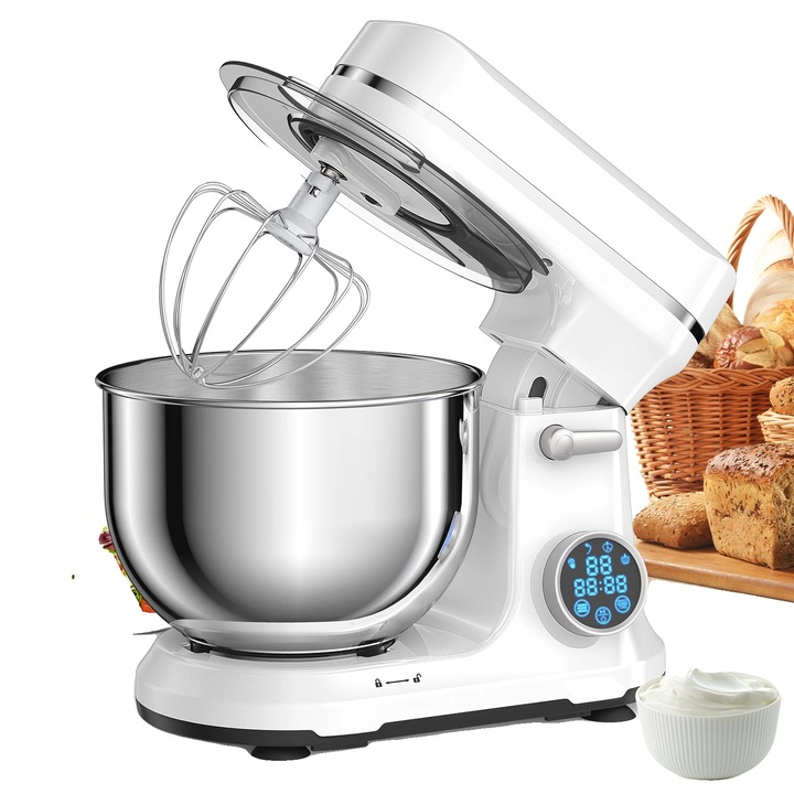 Mixer de bucatarie, 1200W, 11 viteze, 5L, alb