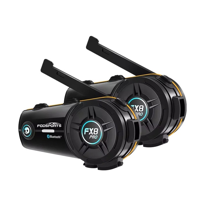 Casti Bluetooth pentru motocicleta, distanta 2000m, suport radio FM, 8x4x2.5cm