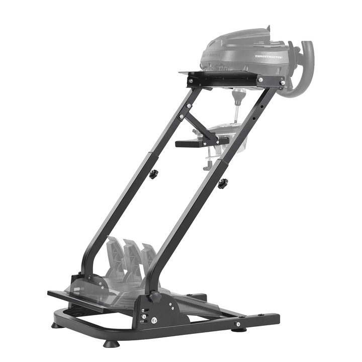 Suport volan de curse, ajustabil, constructie din otel carbon, 48x77x19cm, 27-80cm