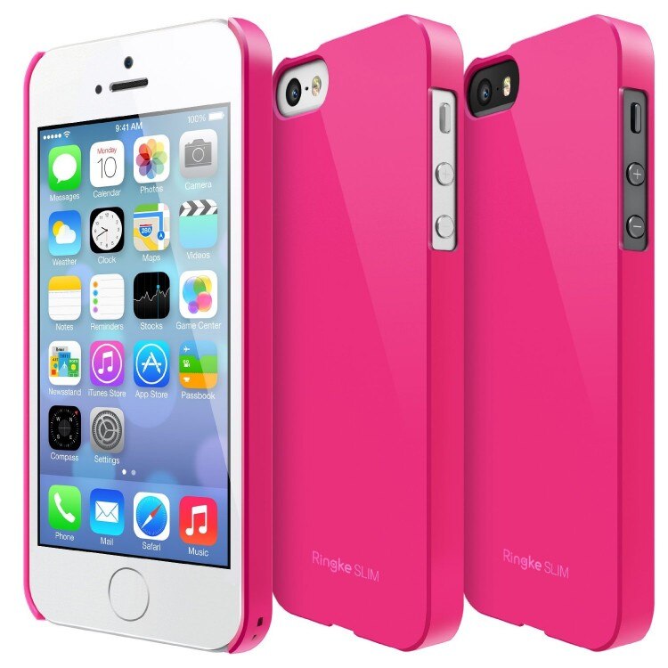Husa Ringke SLIM iPhone 5/5s/SE LF PINK + BONUS Ringke Invisible Defender Screen Protector