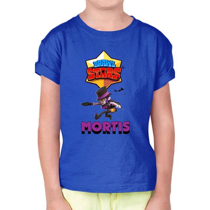 Gyerek rövid ujjú póló Brawl Stars Battle Royale Legendary Brawler Battle Arena OPT Mortis Skin 1, Királykék