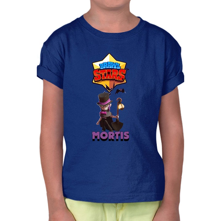Gyerek rövid ujjú póló Brawl Stars Battle Royale Legendary Brawler Battle Arena OPT Mortis Skin 3, Tengerészkék