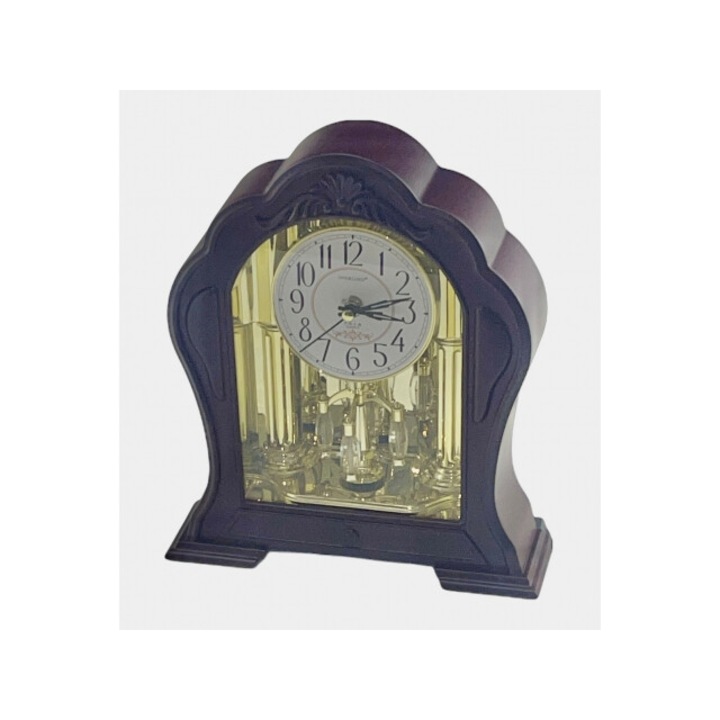 Ceas decorativ cu pendul, GGV, 27x24cm, maro inchis
