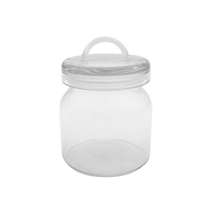 Sticla cu capac si maner, Tragar, 750 ml, transparent, 10,5x17cm